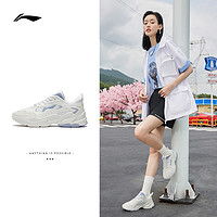 LI-NING 李宁 启星 | 跑步鞋女鞋减震跑鞋透气休闲运动鞋女软底复古老爹鞋