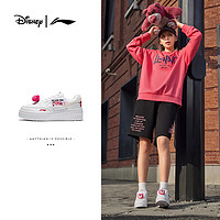 LI-NING 李宁 迪士尼玩具总动员系列 | 奶酪板鞋女休闲鞋魔术贴运动小白鞋