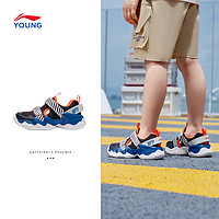 LI-NING 李宁 童鞋运动鞋男女小童官方新款圆头反光时尚透气经典低帮运动鞋