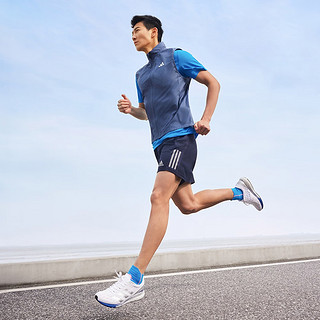 adidas ADIZERO BOSTON 9训练备赛boost跑步运动鞋男阿迪达斯 白色/银色/蓝色 40.5