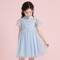 Deesha 笛莎 eesha 笛莎 女童连衣裙23夏儿童新中式汉服旗袍