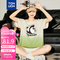 唐狮 TONLION2024女吊染圆领短袖T恤TB 竹绿 L