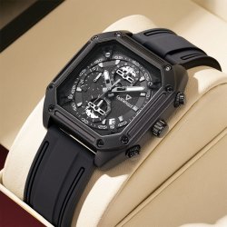 markfairwhale马克华菲2022新款国潮方形手表男士品牌机械表石英镂空