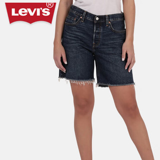Levi's 李维斯 女士复古501高腰牛仔短裤 A8433-0000 深蓝水洗 30