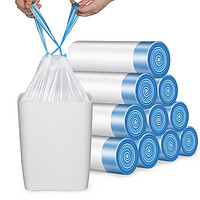 88VIP：RDE 利得 抽绳垃圾袋穿绳手提式加厚钢带白色家用中号45*50*200只*1包