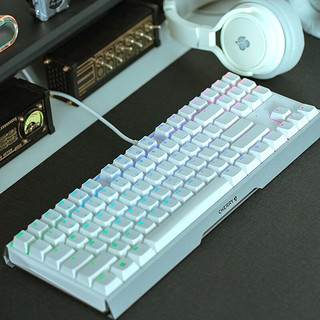 CHERRY 樱桃 MX3.0S TKL机械键盘87键有线游戏电竞办公笔记本客制化键线分离键盘 皓月白 RGB 红轴