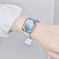 Hi－RiCE 适用苹果iwatch9表带apple watch表带9/8/7/6/se/5/4代苹果手表表带通用s9尼龙手表带男女款ultra运动49mm夏