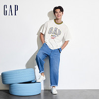 Gap 盖璞 男女装2024夏季新款纯棉亲肤撞色logo印花短袖T恤上衣465443