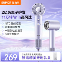 SUPOR 苏泊尔 家用吹风机 大功率速干不伤发电吹风 EHDH-H820B 香芋冷紫