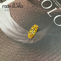 FOOK ISLAND/福来岛 福来岛古法金爱无限小心心排戒女士通勤时尚足金999手饰黄金戒指