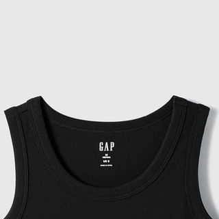 Gap 盖璞 女士罗纹弹力圆领背心舒适修身无袖背心 429372 黑色 XS
