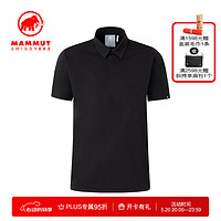 猛犸象（MAMMUT）Active 男子户外运动舒适柔软速干短袖polo衫 黑色 L