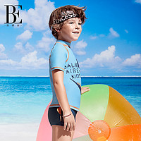 BALNEAIRE 范德安 BE范德安分体泳衣儿童小恐龙萌趣造型大童亲肤海岛度假游泳装备