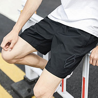 SKECHERS 斯凯奇 短裤男 2024夏季新款黑色速干运动裤时尚轻便跑步短裤