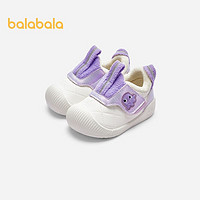 88VIP：巴拉巴拉 宝宝学步鞋婴儿鞋子女童鞋秋冬加绒可爱章鱼绣花轻便防滑 紫色调00377 21码