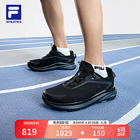 FILA 斐乐男鞋BOA NUVOLE 2路跑鞋2024夏季柔云鞋2运动鞋 黑-BK 45