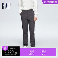 Gap 盖璞 男装春季2024新款基础款修身插袋中腰卡其裤891716长裤休闲裤 黑灰色 31 亚洲尺码