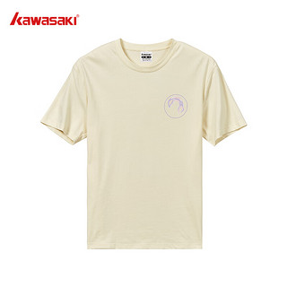 2024新款 圆领运动时尚短袖  T恤-米色 XL