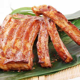 京鲜生 伊比利亚黑猪猪肋排 排骨 黑猪肉生鲜烤猪排 1kg-1.2kg