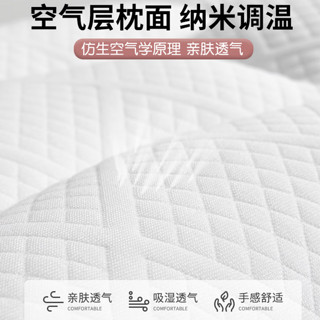 雅鹿spa深睡记忆枕头护颈椎助睡眠枕芯宿舍睡觉枕家用整头男 活力蓝-中枕【单只装】 48*74cm-Spa深睡记忆枕