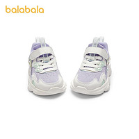 88VIP：巴拉巴拉 童鞋运动鞋儿童女童慢跑鞋2023秋冬鞋子老爹鞋清新少女感