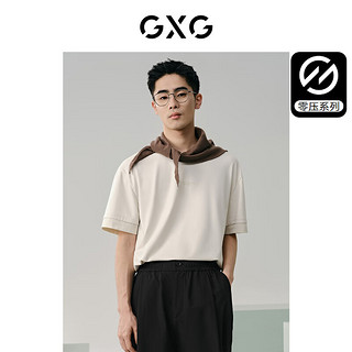 GXG奥莱 零压系列米色速干圆领短袖T恤男士 24年夏 米色 180/XL