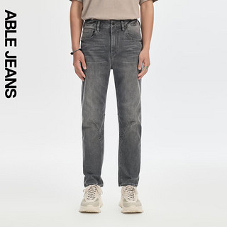 ABLE JEANS【立体锥形裤】24夏季男士经典百搭时尚复古牛仔裤 【冰爽玉】陨石灰 36/32