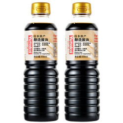 YUTAKA 0添加日本进口特级无麸质无碘盐寿司刺身照烧酱油500ml*2