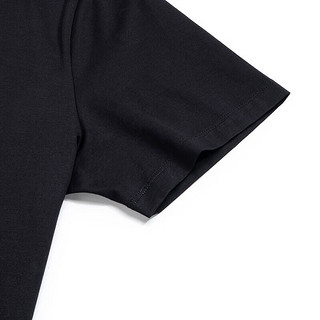 七匹狼七匹狼短袖T恤 男士夏季V领短T合体休闲含棉上衣男装 001(黑色) 170/88A/L