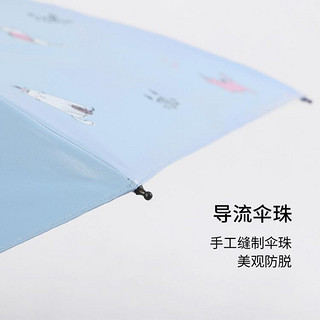 Paradise 天堂伞 雨伞防晒防紫外线遮阳伞轻巧便携晴雨伞两用男女黑胶折叠太阳伞