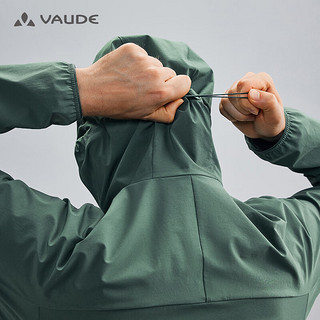 巍德（VAUDE）软壳衣男户外运动登山服防风防水连帽夹克外套 森林绿 XXXL