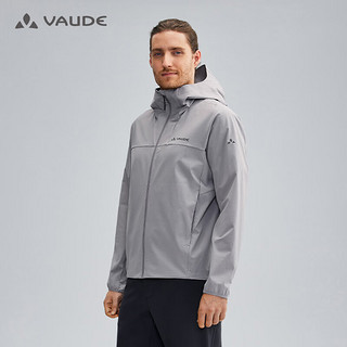 巍德（VAUDE）软壳衣男户外运动登山服防风防水连帽夹克外套 暖灰 XXL