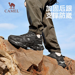 骆驼（CAMEL）户外徒步鞋舒适耐磨防滑防泼水款登山鞋 F13A693016 灰色，男 38