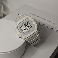 CASIO 卡西欧 手表小方块数显运动时尚男女学生手表W-218H-1A