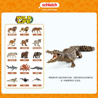 思乐（Schleich S）仿真动物模型鳄鱼14736 巨蜥鸭嘴兽蝎子鬣蜥爬行动物昆虫儿童玩具 鳄鱼玩具14736