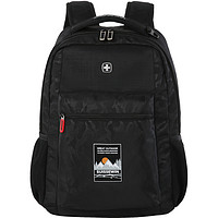 SUISSEWIN瑞世双肩包15英寸大容量笔记本电脑包商务出差休闲双肩背包 黑色