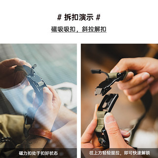 马登工装 美式磁吸扣皮带快脱战术军迷户外作训织帆布山系腰带男潮 军绿色