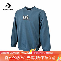 CONVERSE 匡威 男款卫衣2024夏季新新款休闲针织套头衫10025464 深蓝|10025464-A02 L