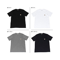carhartt 日本直邮carhartt WIP T恤男式短袖 SS 口袋 T恤深 I022091