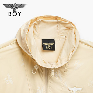 BOY LONDON24夏男女同款防晒上衣老鹰满印时尚休闲薄款外套N23002 卡其色 M