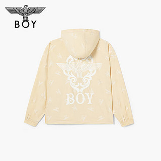 BOY LONDON24夏男女同款防晒上衣老鹰满印时尚休闲薄款外套N23002 卡其色 S