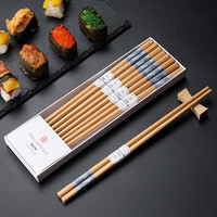 唐宗筷 筷子 筷子家用天然竹筷 家庭碳化餐具套装8双装TK13-0372 简约