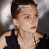 HEFANG Jewelry 何方珠宝 HEFANG何方极光蝴蝶结耳环小方糖耳钉925银时尚轻奢气质婚礼耳饰