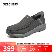 SKECHERS 斯凯奇 Slip ins闪穿易穿脱健步鞋一脚蹬男204804 灰色374 41