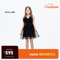 little MO&Co.little moco童装24夏装女童派对风蝴蝶结无袖纱纱裙连衣裙 黑色 110/52