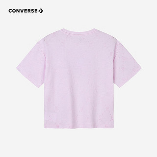 Converse匡威儿童童装女童短袖T恤2024夏季上衣CNVG-TE-G090 淡紫色 120/60