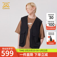 卡宾男装潮流工装马甲24夏新款宽松外套街头商场同款H3242142001 煤黑色01