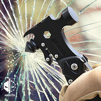 OKOutdoor 多功能羊角锤龙头锤不锈钢多用途钳子车载安全锤应急生存破窗器