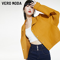 VERO MODA 夹克外套女2024春新款直筒立领设计简约通勤美拉德穿搭