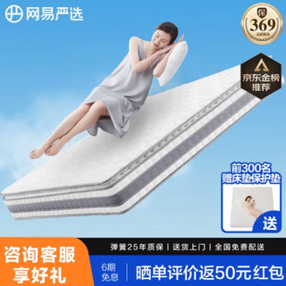 AB面弹簧床垫1.8*2米 乳胶床垫席梦思 奢睡款  赠送乳胶枕 保护垫